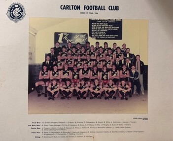 Colour Photograph, Under 19 1986 Carlton Football Club side, 1986