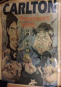 Poster, Carlton Premiers 1995 (caricatures by Schneider), 1995