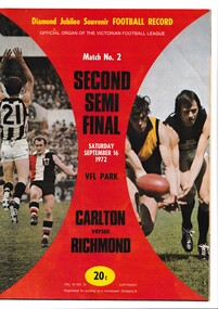 Colour Record, Second Semi Final: Carlton versus Richmond VFL Record, 1972