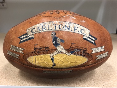 Leather Football, With Compliments of Carlton FC, 1950s