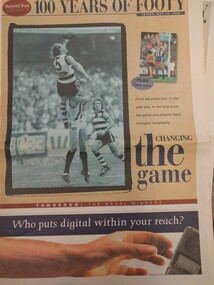 Herald Sun Liftout, 100 Years of footy : changing the game, 10 May 1996