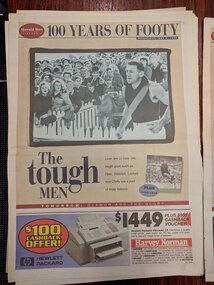 Herald Sun Liftout, 100 Years of footy : the tough men, 8 May 1996