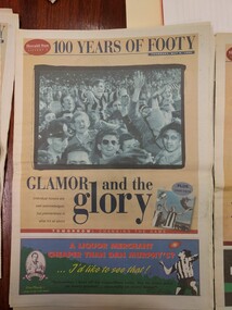 Herald Sun Liftout, 100 Years of footy : glamor and the glory, 9 May 1996