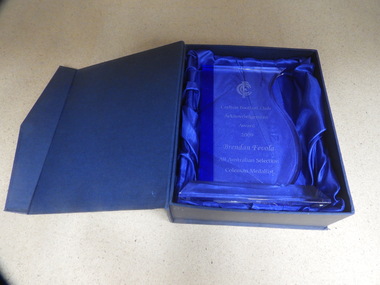 Glass Acknowledgment Brendan Fevola 2009, 2009