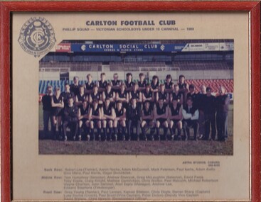 Framed Colour Team Photo, Phillip Squad - Victorian Schoolboys Under 15 Carnival 1989, 1989