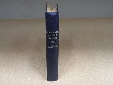 Hardcover Book, Football Record - First Round -  1965 - Carlton