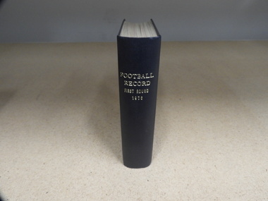Hardcover Book, Football Record - First Round -  1976 - Carlton, 1976