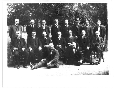 Photograph of group of men, probably Shire of Bet Bet Council, circa 1920s, circa 1920s