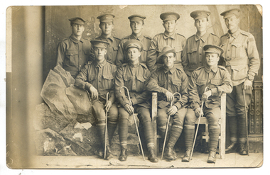 Photographic postcard - Soldiers from Tarnagulla and district, Soldiers from Tarnagulla and district, Exact date unknown, circa 1914-1918