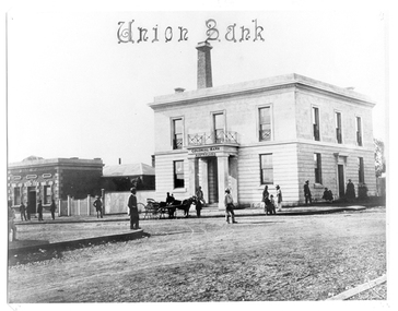 Photograph of bank buildings, Tarnagulla, Bank buildings, Tarnagulla, circa 1866 to 1888