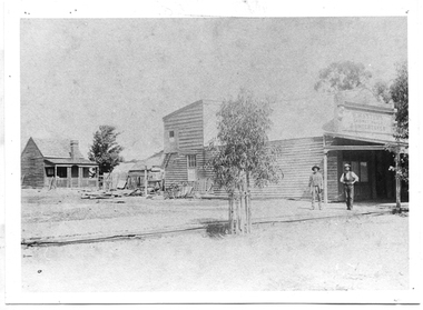 Photograph of P. Master's premises, Tarnagulla, P. Master's premises, Tarnagulla, Late 19th Century