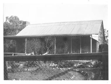 Photograph of W. Grey's Home, Ironbark Gully, Tarnagulla, W. Grey's Home, Ironbark Gully, Tarnagulla, Late 1960s