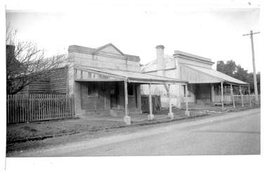 Photograph of shopfronts at 62 & 64 Commercial Rd, Tarnagulla, Late 1960s