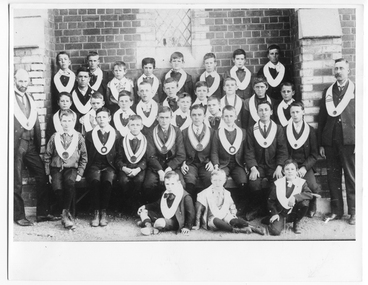 Photographs depicting a group of children at the Tarnagulla Wesleyan Methodist Church, c.1890s-1910
