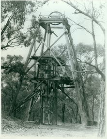 Photograph of a poppethead at or near Tarnagulla, A poppethead at or near Tarnagulla