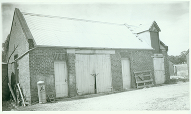 Photograph of stables behind bank building, Tarnagulla, Stables behind bank building, Tarnagulla, circa late 1960s