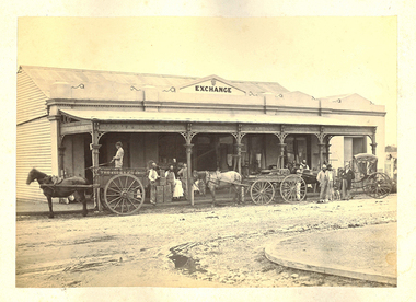 Photograph of Thomson & Comrie's Exchange Store, Tarnagulla, Thomson & Comrie's Exchange Store, Tarnagulla, c.1872