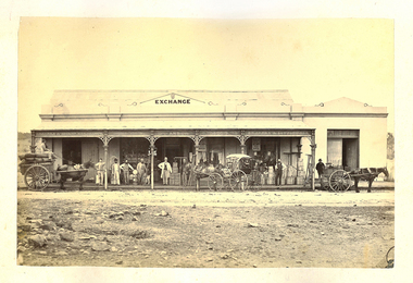 Photograph of Thomson & Comrie's Exchange Store, Tarnagulla, Thomson & Comrie's Exchange Store, Tarnagulla, c.1872