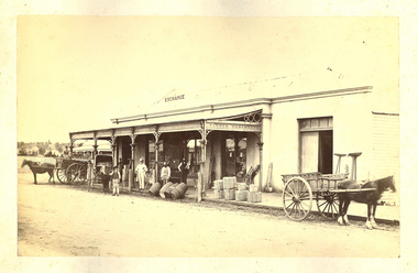 Photograph of Thomson & Comrie's Exchange Store, Tarnagulla, Thomson & Comrie's Exchange Store, Tarnagulla, c.1872