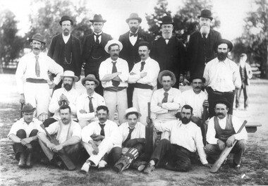 Photograph of Tarnagulla Cricket Club members, Tarnagulla Cricket Club members, circa 1905 (original image)