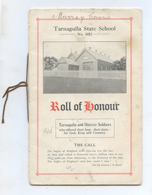 Booklet: Tarnagulla State School Roll of Honour, Tarnagulla State School Roll of Honour, c. 1918