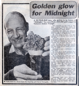 News clipping: Golden glow for Midnight, Golden glow for Midnight, 21 July, 1982