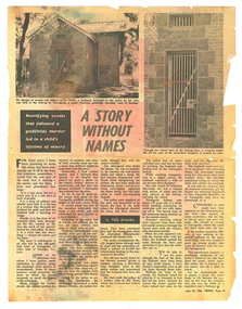 News clipping: A Story Without Names, A Story Without Names, June 29, 1966