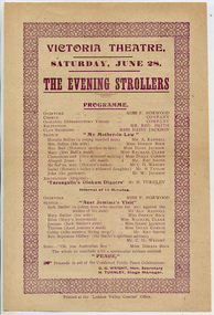 Playbill: The Evening Strollers, 1919