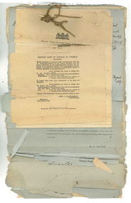 Stack of circulars & notices, Sandy Creek Post Office, 1860-1880