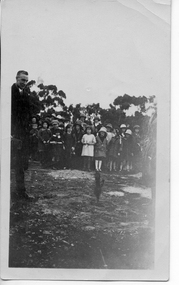 Photograph: Children at planting ceremony to commence Pine Plantation, Tarnagulla, June 1925