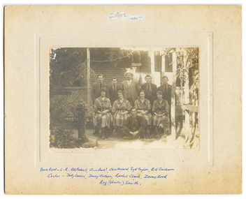 Photograph: (probably) 'Evening Strollers' Club, Tarnagulla, circa 1919