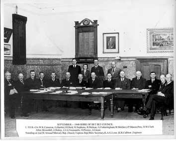 Photograph: Shire of Bet Bet Council Meeting, 1948, September 1948