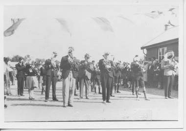 Photograph: Band in Back To Tarnagulla 1931 parade, 1931