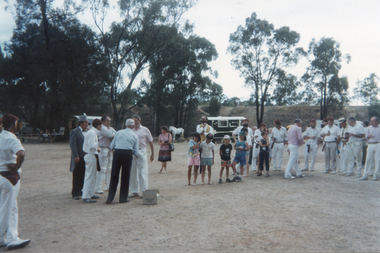 Photograph: Medal presentation at Tarnagulla Recreation Reserve, 1st December, 1990