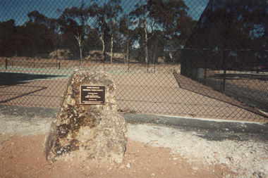Photograph: Stone Cairn at Tennis Courts, Tarnagulla, 1993