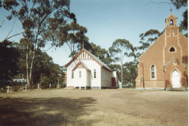 Photograph, Presbyterian Church & Schoolhouse, Tarnagulla, early 1990s