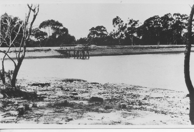 Photograph, Reservoir & jetty, Tarnagulla, circa 1920