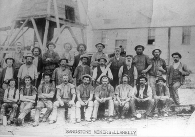 Photograph, Sandstone Company Miners, Llanelly, circa 1900