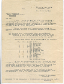 Letters: Consolidated School At Newbridge, 1946-1949