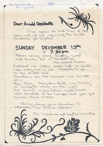 Notice: Arnold Christmas Get-Together 1992, 1992
