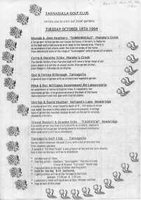 Flyer for Garden Tour 1994, 1994
