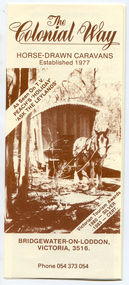 The Colonial Way Horse-Drawn Caravans brochure, circa 1990s