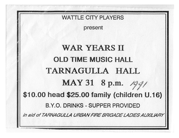 Tickets: War Years II, 1991