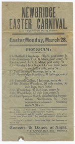 Poster: Newbridge Easter Carnival, 1910, 1921 or 1932