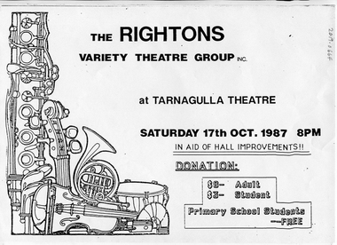 Poster: The Right Ons, 1987