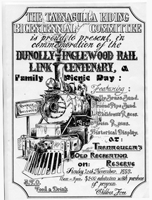 Poster: Dunolly-Ingelwood Rail Link Centenary Commemoration, 1988