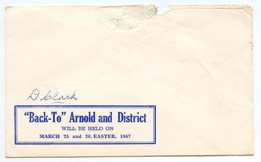 Envelope: Back to Arnold and District, 1967