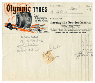 Business docket: Tarnagulla Service Station, 1939