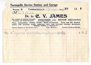 Business docket: Tarnagulla Service Station and Garage, 1949