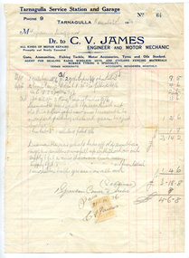 Business docket: Tarnagulla Service Station and Garage, 1936